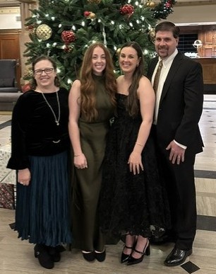 Carla, Julia, and Audrey at Christmas